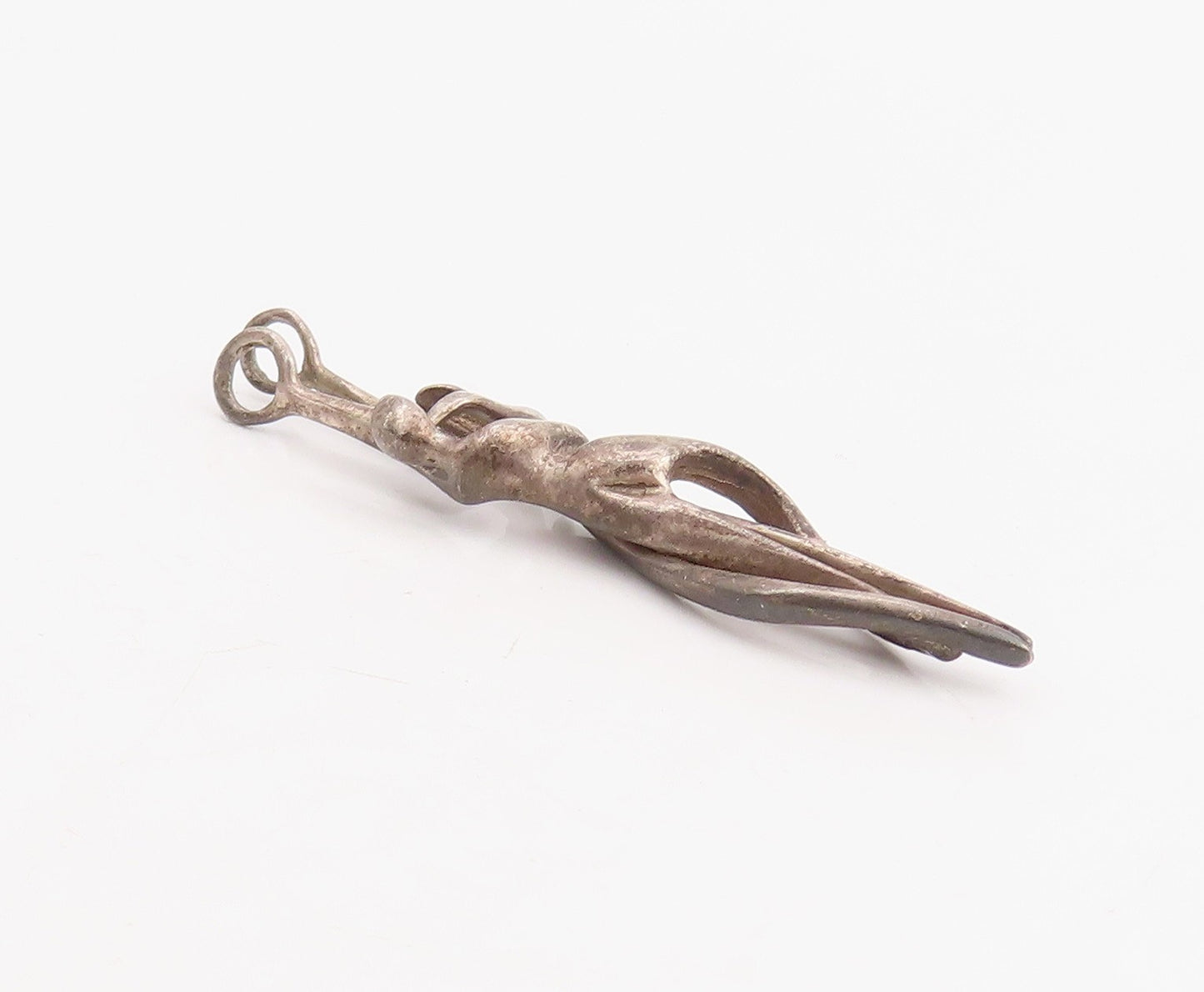 925 Sterling Silver Vintage Pendant Modernist Abstract Dancers Figurine  PT25891