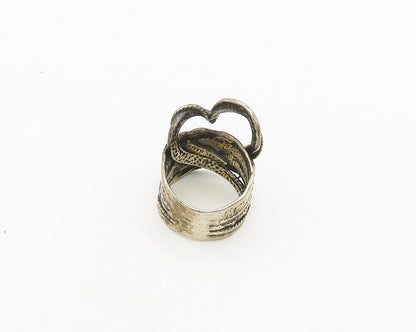 OR PAZ ISRAEL 925 Sterling Silver Vintage Love Heart Band Ring Sz 6  RG19584