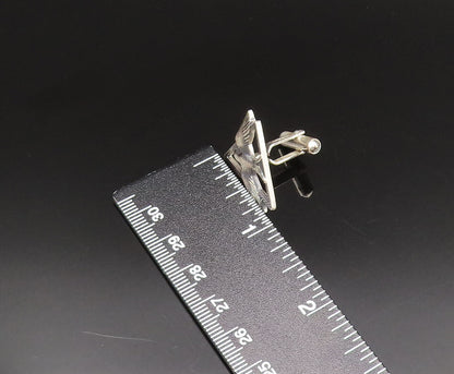 CREED 925 Silver  Vintage Religious Flying Dove Birds Cuff Links  TR3408