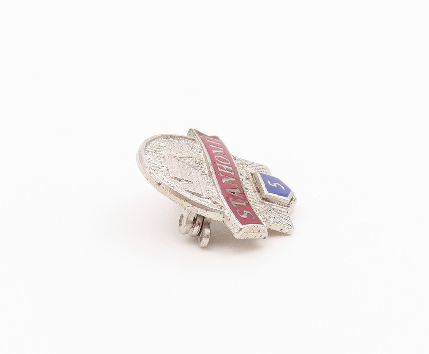 925 Sterling Silver  Vintage Enamel Stanhome Salesman Brooch Pin  BP8721