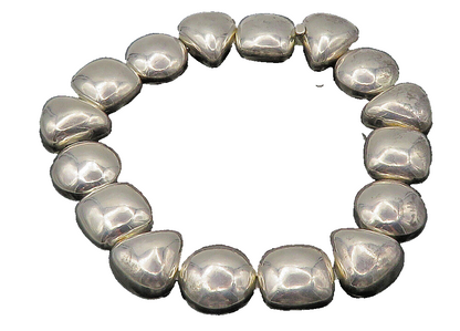ZINA 925 Sterling Silver Vintage Multi Shaped Large Heavy Necklace NE3603