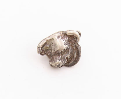 925 Sterling Silver Vintage Pin Dark Tone Staffordshire Bull Terrier TR3993