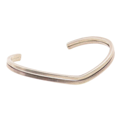 LAZZARI 925 Sterling Silver  Vintage Shiny Pointed Cuff Bracelet  BT9054