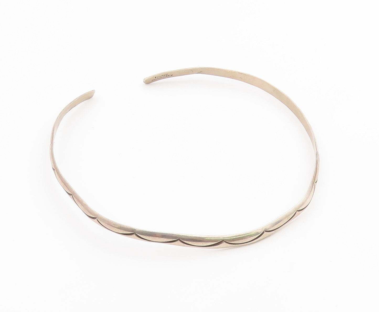 925 Sterling Silver Vintage Necklace ALEX SANCHEZ NAVAJO Classic Choker  NE4883