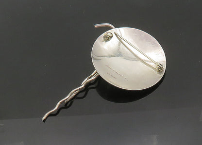 SUSAN CUMMINGS 925 Sterling Silver  Vintage Shiny Modernist Brooch Pin  BP8342
