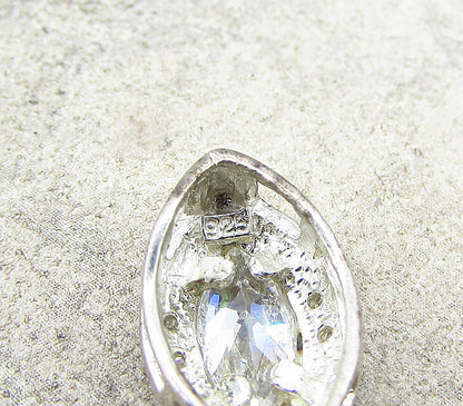 925 Sterling Silver  White Cubic Zirconia Eye Design Slider Pendant  PT1519