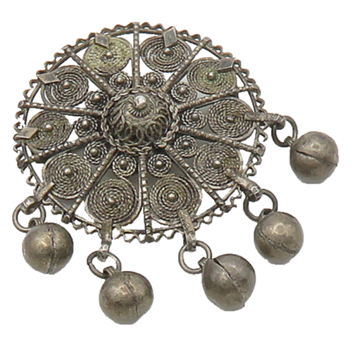 ISRAEL 925 Sterling Silver  Vintage Dangling Swirl Twist Brooch Pin  BP8412