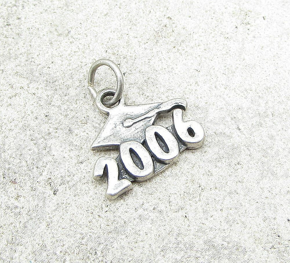 925 Sterling Silver 2006 Graduation Charm Pendant  PT1031