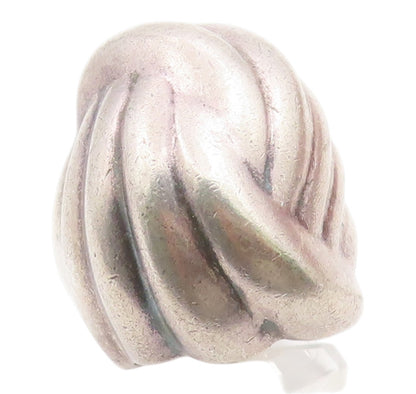 925 Sterling Silver Vintage Ring MEXICO Classic Ribbed Knot Band  Sz 6  RG36006