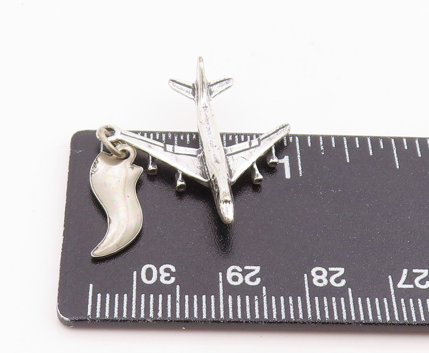 925 Sterling Silver Vintage Pendant Miniature Jet Plane Seattle Charm  PT26051