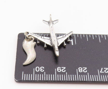925 Sterling Silver Vintage Pendant Miniature Jet Plane Seattle Charm  PT26051