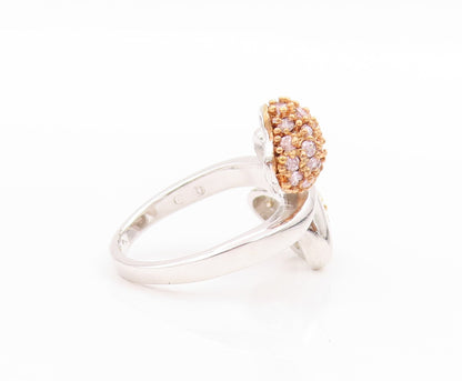 925 Sterling Silver Vintage Ring 2 Tone Gold Plated Designer CZ   Sz 6  RG33363