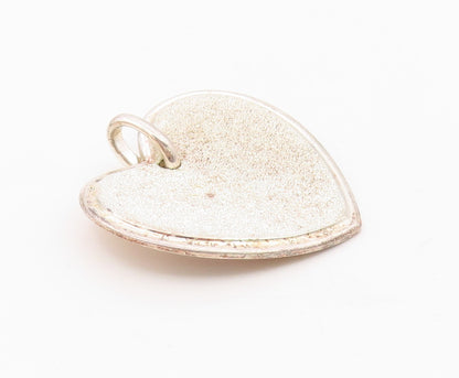 925 Sterling Silver  Vintage Sparkling Love Heart Motif Pendant  PT12525