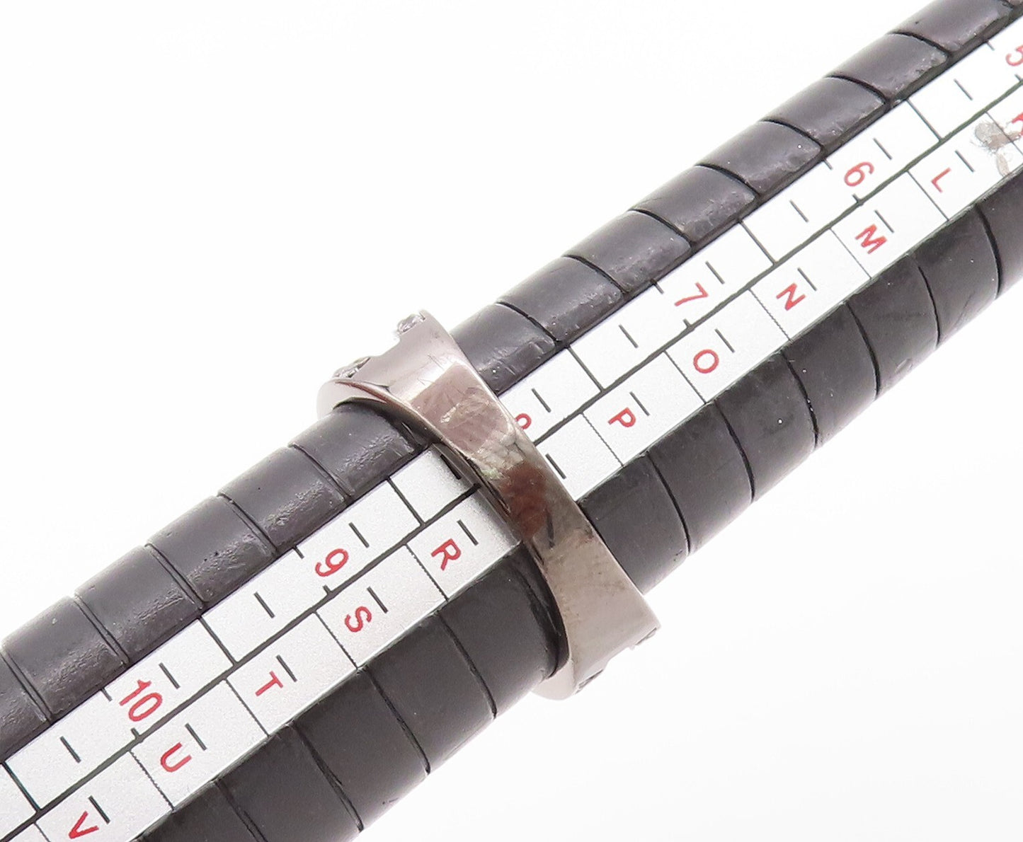 925 Sterling Silver Vintage Ring Designer Cutout Multi Stone Sz 8.5  RG29244