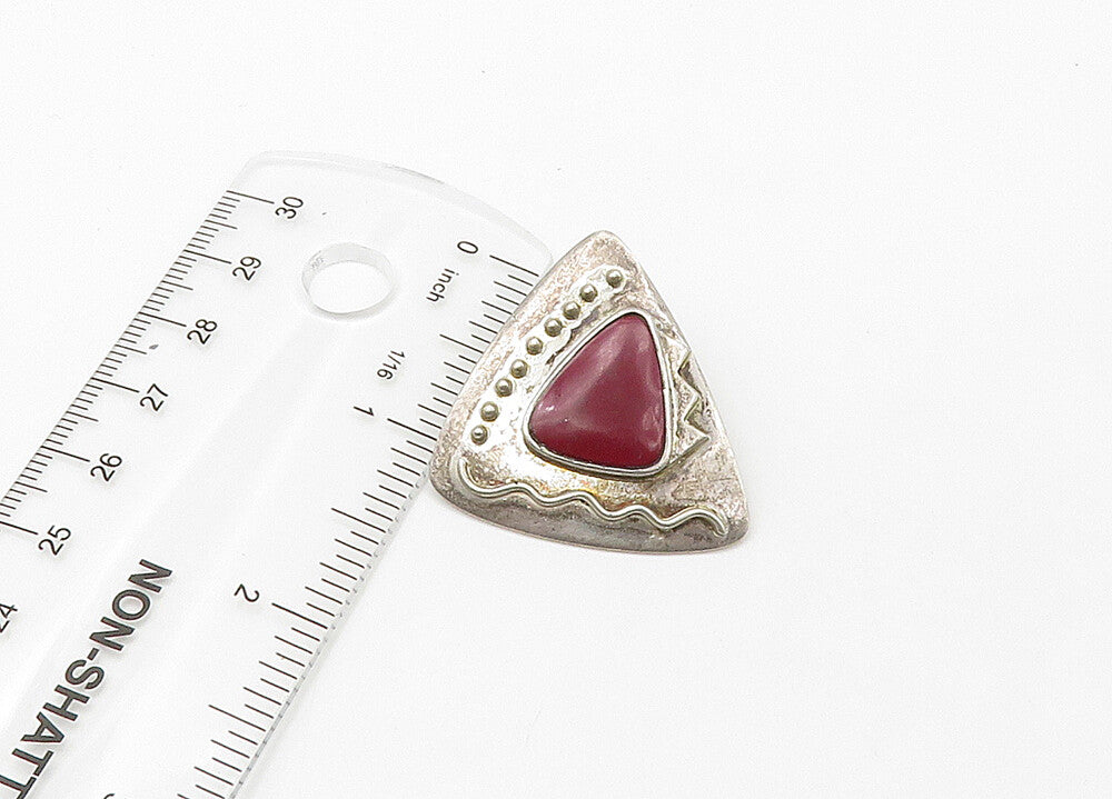 MEXICO 925 Sterling Silver  Vintage Carnelian Scribble Drop Earrings  EG10677