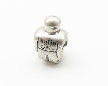 925 Sterling Silver  Vintage Petite Figure Spiral Detail Bead Pendant  PT8198