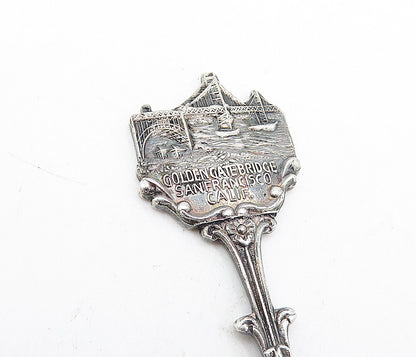HOLLAND 925 Silver  Vintage Antique Golden Gate Bridge Sugar Spoon  TR1126
