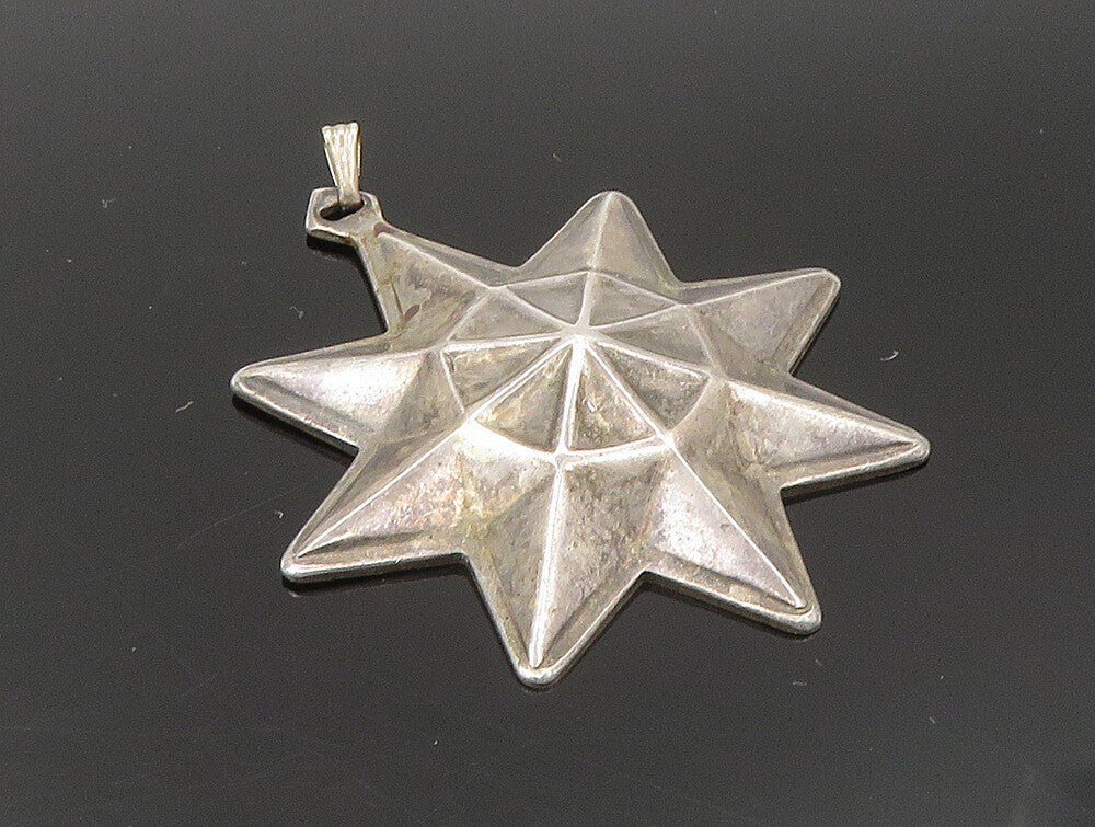 REED & BARTON 925 Sterling Silver  Vintage Christmas Star Pendant  PT19987