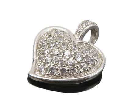 ROSS SIMON 925 Silver  Sparkling Cubic Zirconia Love Heart Pendant  PT11674