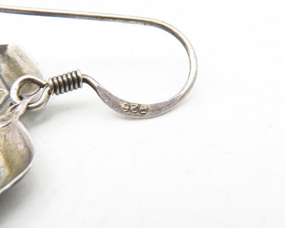 925 Sterling Silver  Vintage Pair Of Cowboy Boots Motif Drop Earrings  EG5876