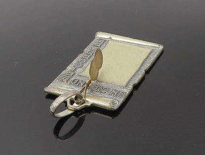 UNOAERRE 925 Sterling Silver Vintage A Day To Remember Scroll Pendant PT19862