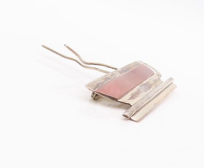 925 Sterling Silver Vintage Brooch Pin Designer Solid Cup of Hot Coffee  BP10938