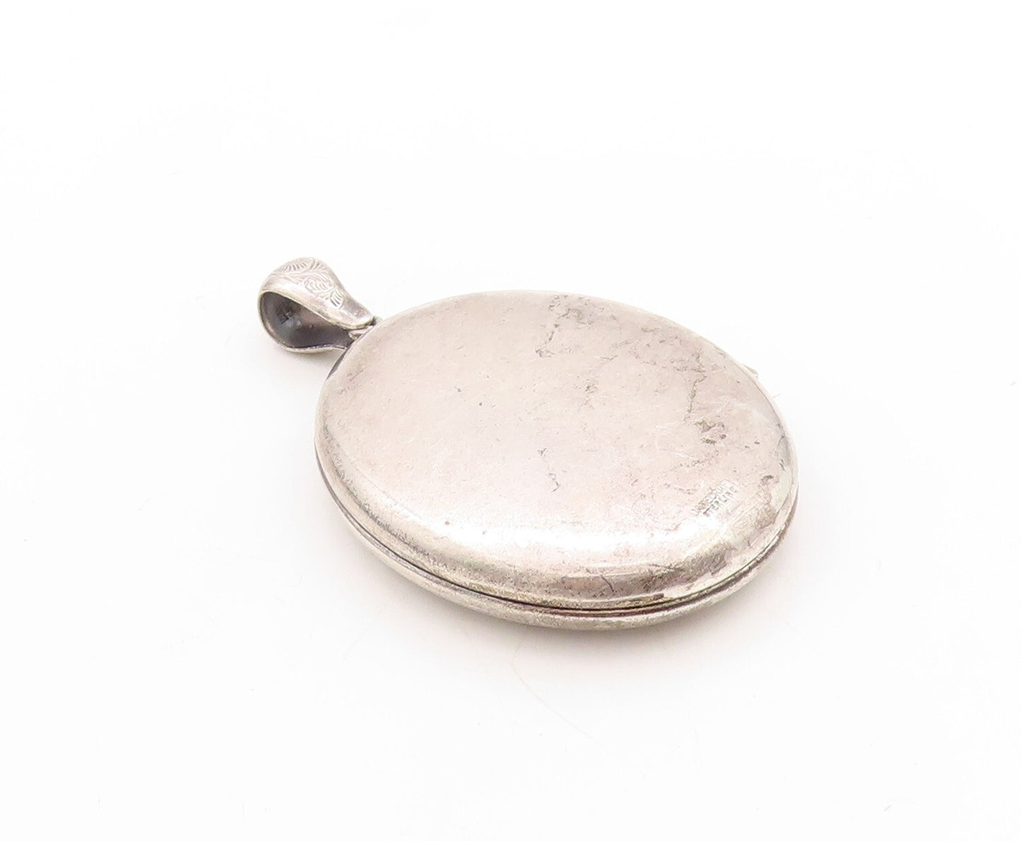 925 Sterling Silver Vintage Pendant DANECRAFT Antique Carved Locket OPEN PT23636