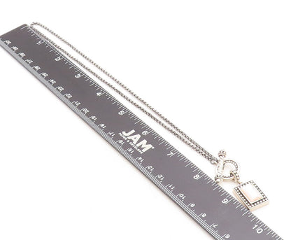 925 Sterling Silver  Vintage Pink Mother Of Pearl Twist Chain Necklace  NE1929