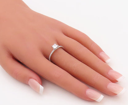 925 Sterling Silver Vintage Ring Minimalist CZ Wedding Ring  Sz 7  RG30494