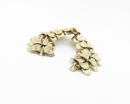 NAPIER 925 Sterling Silver Vintage Rare Floral Leaf Motif Chain Bracelet  BT6792