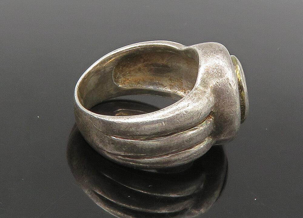 925 Sterling Silver  Vintage Cubic Zirconia Round Band Ring Sz 6  RG22268