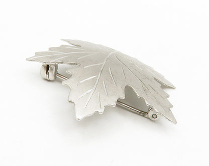 BOND BOYD 925 Sterling Silver  Vintage Shiny Maple Leaf Brooch Pin  BP5182