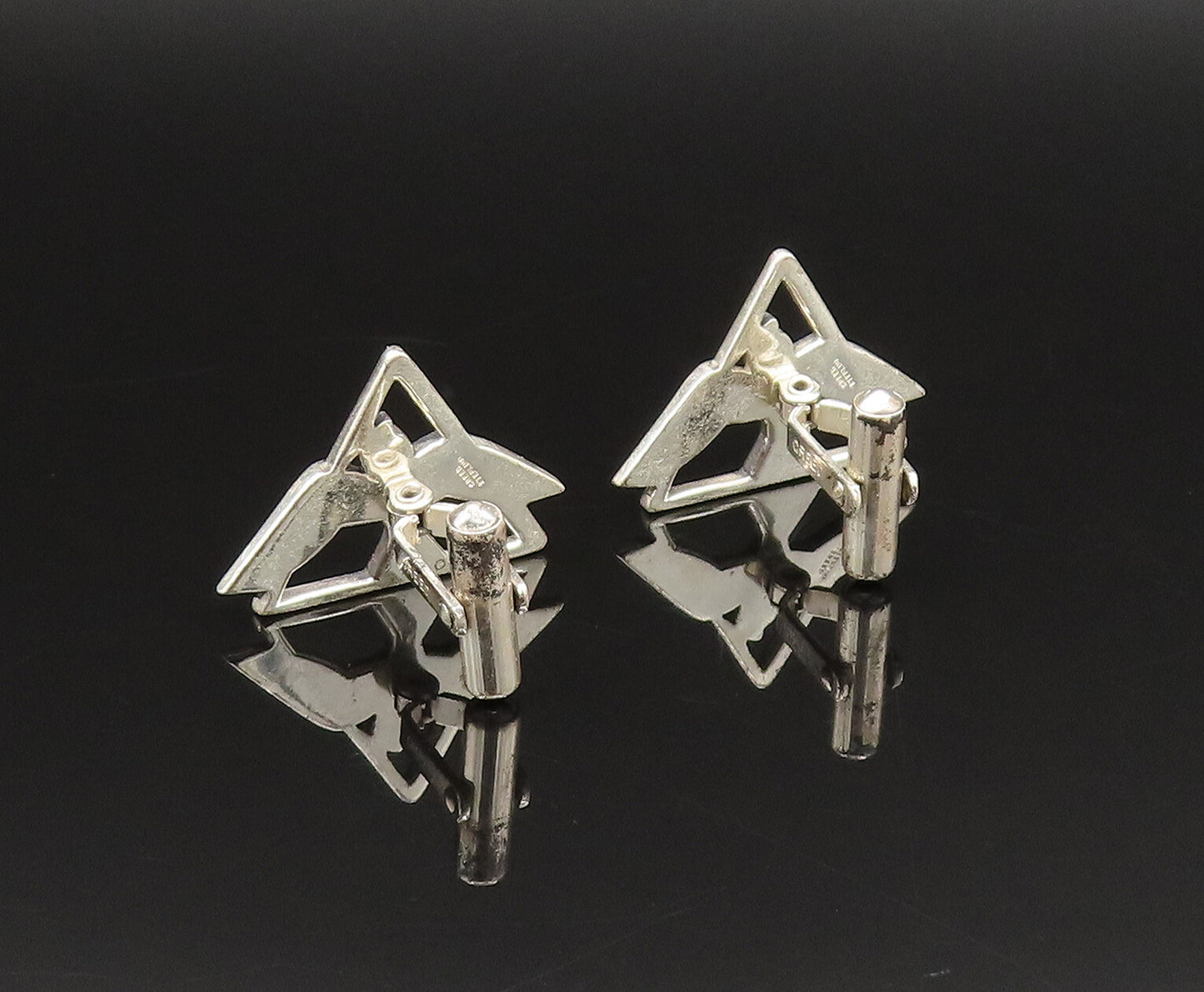 CREED 925 Silver  Vintage Religious Flying Dove Birds Cuff Links  TR3408