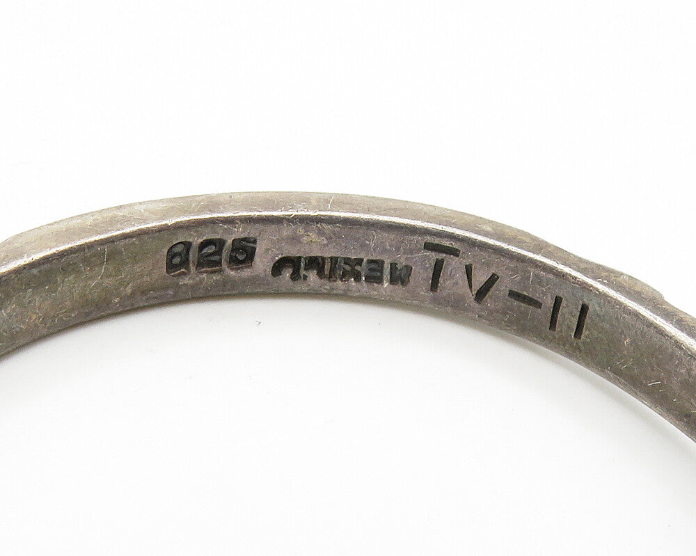 MEXICO 925 Sterling Silver  Vintage Watch Strap Motif Bangle Bracelet  BT7046