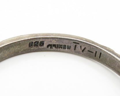 MEXICO 925 Sterling Silver  Vintage Watch Strap Motif Bangle Bracelet  BT7046