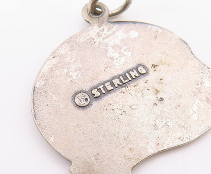 925 Sterling Silver  Vintage The Hawaiian Islands Souvenir Pendant  PT21366