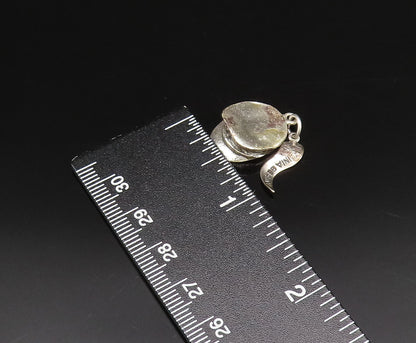 925 Sterling Silver  Vintage Virginia Beach Boat Captain Hat Pendant  PT21637