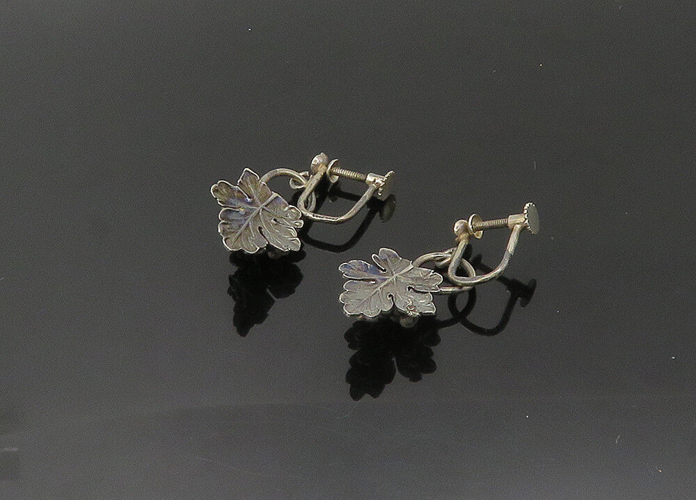 EUROPEAN 925 Silver  Vintage Grape Bunch Non Pierce Drop Earrings  EG10725