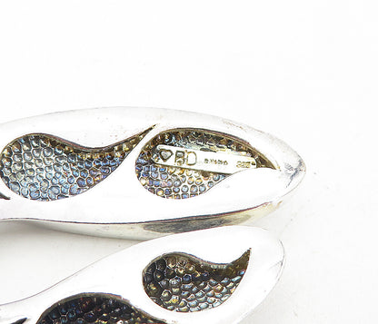 925 Sterling Silver  Vintage Shiny Modernist Design Cutout Trinket  TR1364