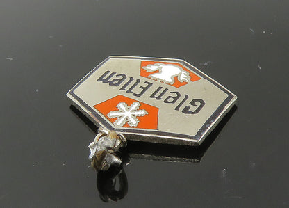 925 Sterling Silver  Vintage Enamel Glen Ellen Souvenir Pendant  PT18322