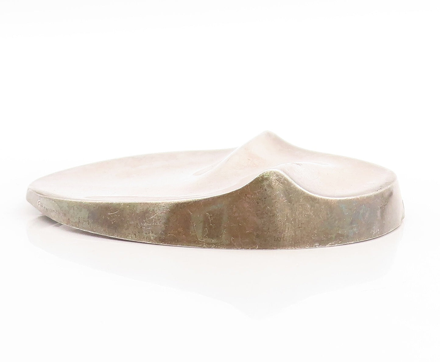 925 Sterling Silver Vintage Brooch Pin SWEDEN Brutalist Design Carved  BP11350