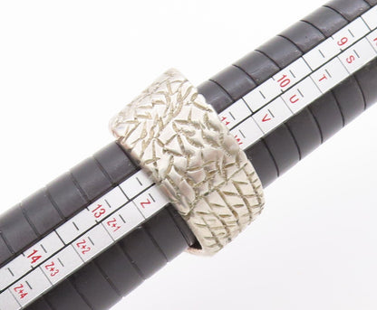 925 Sterling Silver Vintage Ring Gemstone Eyed Cobra Snake Heavy  Sz 12  RG33457