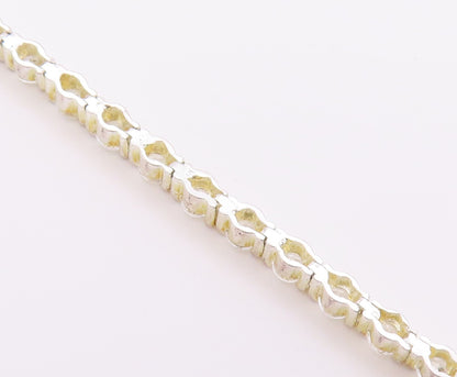 925 Sterling Silver  Shiny Round Cut Cubic Zirconia Tennis Bracelet  BT7369