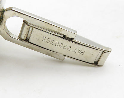 VANGUARD 925 Silver  Vintage Shiny Smooth Square Minimalist Cufflinks  TR2267