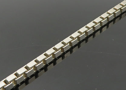 RLM STUDIO 925 Silver  Vintage Curve Pendant Box Link Chain Necklace  NE3355