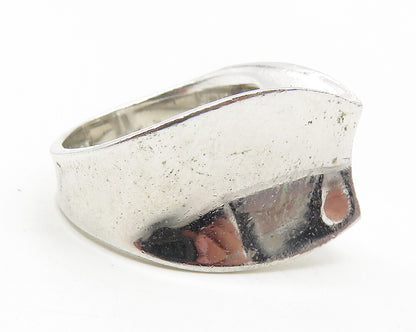 ESPO 925 Sterling Silver  Shiny Smooth Pointed Dome Band Ring Sz 5  RG11677
