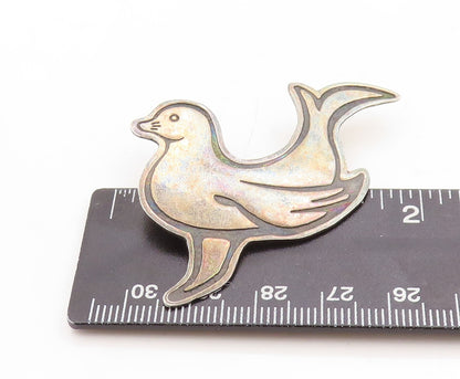 925 Sterling Silver Vintage Brooch Pin MEXICO Solid Cutout Sea Cat  BP11310