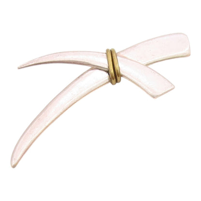 MEXICO 925 Silver  Vintage Two Tone Wrapped Crossed Design Brooch Pin  BP7366