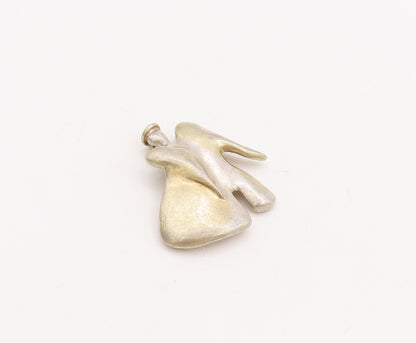 925 Sterling Silver Vintage Brooch Pin Designer Solid Cutout Angel  BP11082