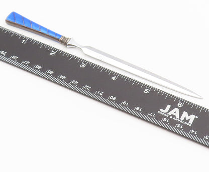 ELA DENMARK 925 Sterling Silver  Vintage Blue Enamel Mail Opener  TR3635